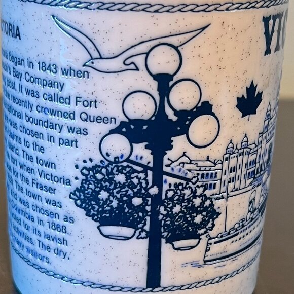 Victoria BRITISH COLUMBIA Canada Vintage Souvenir Embossed Stoneware Mug - Picture 4 of 10